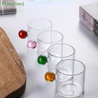 High Borosilicate Glass Ball Handle Cup Household Simple Six color Glass Water Cup Tea Cup Simple Coffee Cup Glass Water Bottle