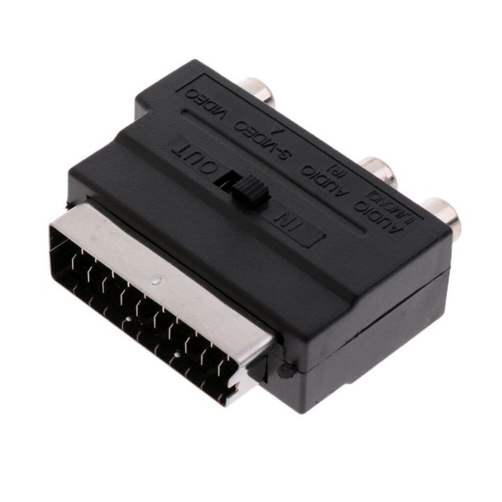 21pin-scart-adaptor-av-block-to-3-rca-phono-composite-s-video-with-in-out-switch-scart-adaptor-av-block