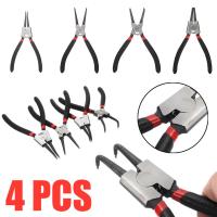 4Pcs Portable 7" Internal External Pliers Retaining Clips Multifunctional Snap Ring Circlip Pliers For Hand Tool