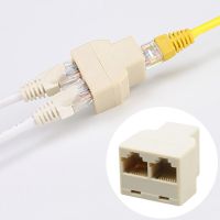 1/2 buah konektor Splitter RJ45 1 ke 2 arah Dual Female Cat6/5/5e RJ45 Lan pemisah jaringan Ethernet Extender adaptor