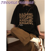 TroubleMaker เสื้อแขนสั้น แขนสั้นเสื้อยืด เสื้อ poloการออกแบบสไตล์วิทยาลัยอเมริกัน วินเทจ 2023 NEW WPL23900DR 37Z230912