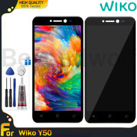 Beyondwolf หน้าจอเดิมสำหรับ Wiko Y50 LCD หน้าจอ LCD หน้าจอสัมผัสแสดงชิ้นส่วนสำหรับ Y50จอสำรอง