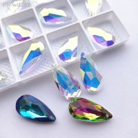 12x24MM Tear Drop Shape Single Hole Glass Rhinestone Pendant Glitter High Quality Crystal AB Diamond for Necklace Accessories