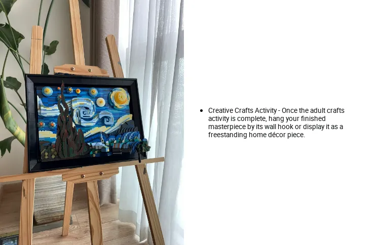 lego compatible ideas vincent van gogh the starry night 21333 building set  3d art build-and-display model kit for adults 2316 pcs block building sets  lego pieces