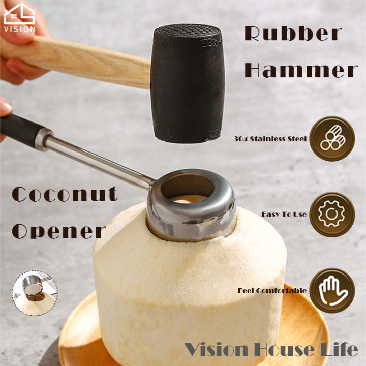 Vision Stainless Steel Coconut Opener Coconut Hammer Stainless Steel ...