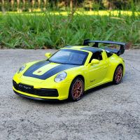 [AhQ ornaments] 1:32 Alloy Porsche 911 Targa 4S Diecasts ของเล่นรถรุ่น Coupe Supercar ดึงกลับรถเด็กของเล่นของขวัญของสะสม