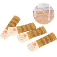 【lz】∈  Adorável Cat Paws Cadeira Leg Cover Protetor de Chão Mesa Pé Knitting Skidproof Porta Handle Cover Home Decor 4Pcs