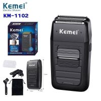 KEMEI KM-1102 KM1102 เครื่องโกนหนวดไฟฟ้า เครื่องโกนหนวด เครื่องโกนหนวดแบบชาร์จไฟ  วัสดุทำจากพลาสติกชั้นดี ประสิทธิภาพดีมาก