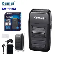 Flight8 KEMEI KM-1102  เครื่องโกนหนวดไฟฟ้า เครื่องโกนหนวด เครื่องโกนหนวดแบบชาร์จไฟ โกนได้เรียบเนียน วัสดุทำจากพลาสติกชั้นดี ประสิทธิภาพดีมาก