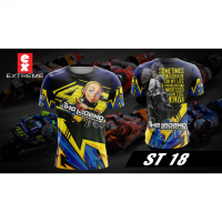 2023 Summer Legendary VR46 sublimation Baju Microfiber jersey sublimation mens T-shirt fashion versatile t-shirt