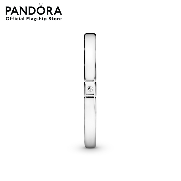 pandora-logo-sterling-silver-ring-with-clear-cubic-zirconia-แหวนเงิน-แหวนเงินแพนดอร่า-แหวนแพนดอร่า-แพนดอร่า