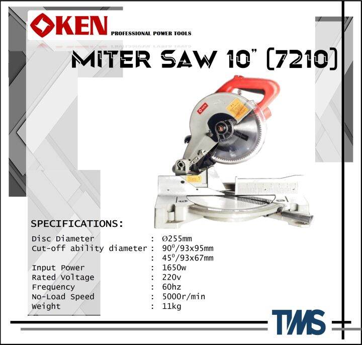 KEN Miter Saw 10inches 1650Watts / Aluminum Cutting Machine [Model