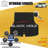 Hyundai Sonata ปี 2007 - ปี 2010 พรมรถยนต์Sonata พรมเข้ารูป คอยล์ ซิสเทิมแมต เย็บขอบ Blackhole Curl System Mat Edge (ชุดที่เก็บสัมภาระท้ายรถ)