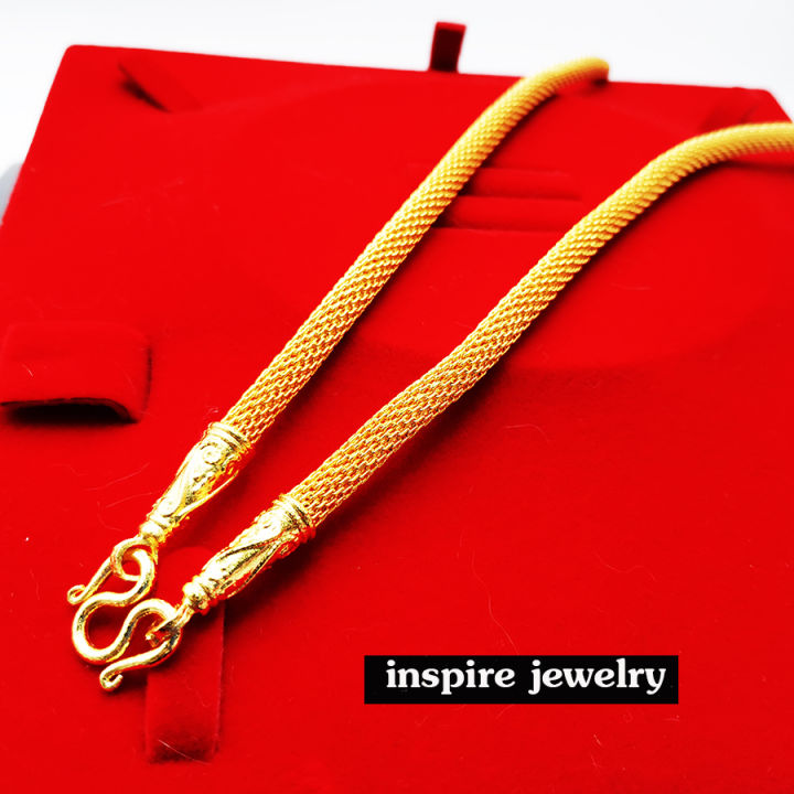 inspire-jewelry-สร้อยคอทองลายไหมทอง-ยาว24-นิ้ว-ตามแบบ-มีตำหนิบ้างลดราคาพิเศษสุดไว้ใส่นอกเสื้อได้-สวยหรู-เหมาะกับการแต่งกายที่สวยงาม-เสื้อลูกไม้-ชุดไทย-ผ้าไหม-ผ้าไทยต่างๆ-บุพเพสันนิวาส-เครื่องประดับโบร