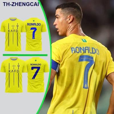Newest✎ 2023-24 Al Nassr Home Jersey Ronaldo No.7 Football Tshirts Short Sleeve Sports Tee Unisex Plus Size