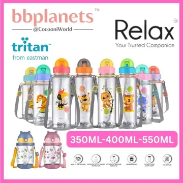 Relax Tritan Kids Water Bottle Straw Replacement 2pcs (Weighted Straw) +  Straw Brush