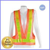 เสื้อจราจรสะท้อนแสงทรงวี YAMADA 5559V สีส้มV-SHAPED REFLECTIVE TRAFFIC VEST YAMADA 5559V ORANGE **ราคาดีที่สุด**