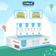 Thùng 48 hộp 180ml Sữa Tươi Nguyên Chất VPMilk Đà Lạt True Milk Không Đường