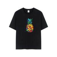 SUMMER [ส่งเร็วพิเศษ!] Li เสื้อยืด cotton100% สกรีนสับปะรด (พร้อมส่ง) TSPINE APPLE