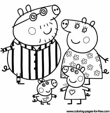 Cách vẽ tô màu tranh ảnh hoạt hình gia đình heo Peppa đơn giản cho bé   Mầm Non Nam Hưng