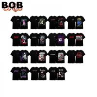 BOB- เสื้อยืดสกรีน (สีดำ) เนื้อผ้า Cotton 100% ใส่ได้ทั้งชายและหญิง /!(SMLXL-3XL)