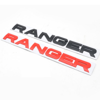 For Ford Ranger T6 T7 Grille Top Logo Letter Grill RANGER 3D Emblem Original Size ABS Sticker With Glue Chromium Styling T