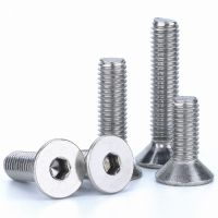 DIN7991 Hex Socket Countersunk Head Screws M2 M2.5 M3 M4 304 Stainless Steel Flat Head Screw Bolt Length 3 80mm