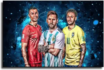 Ronaldo and Messi Wall Art for Living Room and Bedroom Decorations