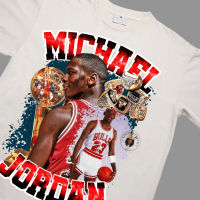 เสื้อผ้าฝ้าย ผ้าฝ้ายบริสุทธิ์ ราคาเสื้อยืด พิมพ์ลาย Nba BASKET CHICAGO BULLS  MICHAEL JORDAN สไตล์กราฟิก สําหรับแฟนคลับS-5XL(S-5XL)