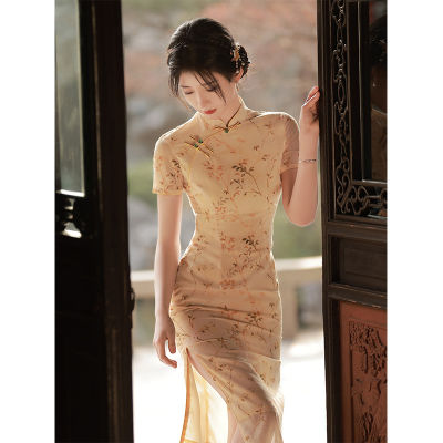 รุ่นที่ดีขึ้นของ Cheongsam 2022สาธารณรัฐจีนย้อนยุคเด็กสาวทุกวันระเบิดถนนชุดกัดเซาะกระดูก