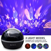 LED Projector Night Light Sky Star Master Rotating Children Kids Baby Sleep Romantic  Sea Projection Lamp Night Lights