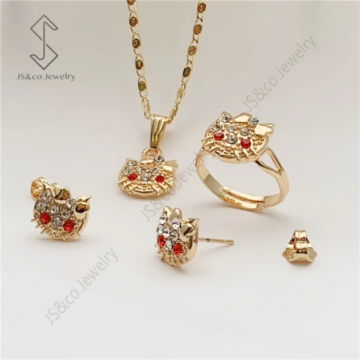 JS&CO jewelry 22K Saudi Gold Plated jewelry set-9 | Lazada PH