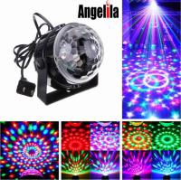 Angelila โอคาริน่าดีเจคาราโอเกะเพลงไฟ LED ขนาดเล็ก RGB คริสตัลไฟดิสโก้แสงไฟเอฟเฟ็คเวทีโคมไฟปาร์ตี้ดิสโก้คลับ DJ Bar Light Show 100-240 โวลต์