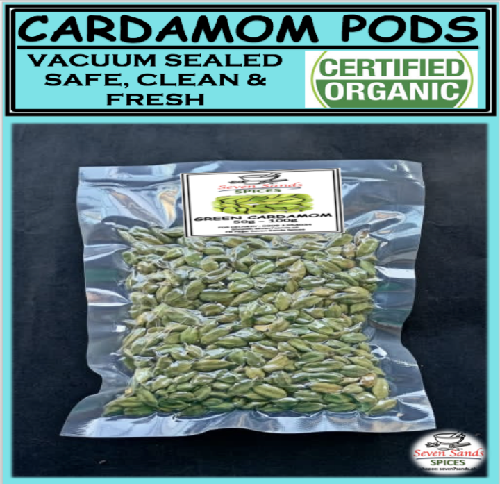 Authentic Indian Cardamom Green Pods Jumbo Strong Pure 50g 100g