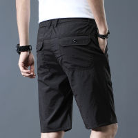 Summer Thin MenS Ice Silk Five-Point Pants Classic Quick Dry Lace-Up Stretch Loose Casual Shorts Male Fashion All-Match Clothes