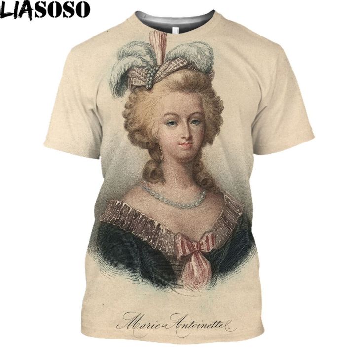 liasoso-marie-antoinetter-tเสื้อสำหรับชายguillotine-goth-harajukuเสื้อstreetwearผู้ชายoversize-napoleon-badge-graphic-tee