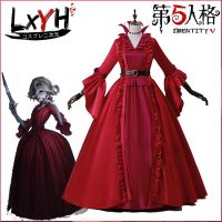 ﹍ [LXYH- COSER KING] Game Identity V Marie Madame Red Mary Bloody Queen Cosplay Costume Set Dress Wig Women เครื่องแต่งกายคอสเพลย์ การ์ตูนอะนิเมะ ชุดแฟนซี