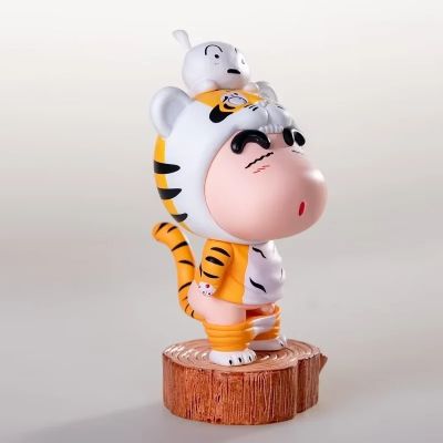 Crayon Shin-chan Cosplay Tiger Action Figure White Model Dolls Toys For Kids Home Decor Gifts Collections