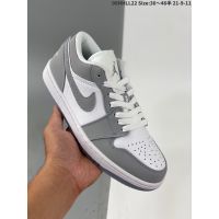 2023[High] 1 1 รองเท้าผ้าใบลําลอง ข้อสั้น สีเทาMens and womens sports casual shoes