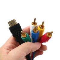 Kabel AV Video Audio RCA 1.5M HDMI Ke 5 RCA Kabel Konversi Komponen Audio Video Audio Jantan 1.5M untuk HDTV