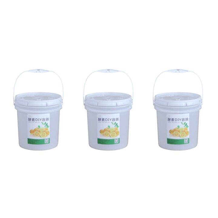 3X 5L Plastic Bucket for Wine Fermentation Leakproof Container Beer