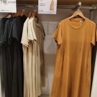 ☂ Japanese imported trendy brand Uniqlo flagship store Summer 2022 Cotton Blend Loose Maxi Dress Flared Mid Length Short Sleeve Dress B448069 Korea originalˉTYRˉˉMizunoˉˉ YINGFAˉˉDecathlonˉˉAntarcticˉˉLI-NINGˉlululemon Mizuno✵▪✎