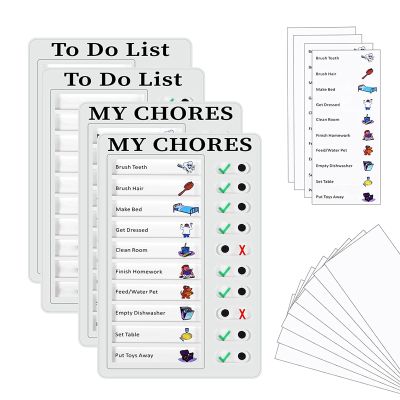 16 Piece Portable Checklist Board Checklist Chore Sheet Planner Daily Planner Chores to Do Sheet Removable Reusable