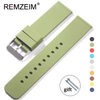 16mm 18mm 20mm 22mm 24mm Silicone Rubber Watchband Women Men Watch Band Strap Waterproof Sports Watch Belt Polished Buckle Straps