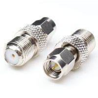 10pcs F Female Jack To Sma Male Plug Straight Rf Connector Adapter