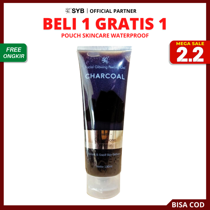 [ FREE GIFT ] SYB Facial Glowing Peeling Gel Charcoal Peling Wajah