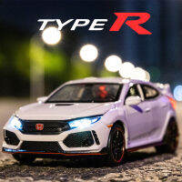 ใหม่1:32 Honda Civic Type-R รุ่นรถดึงกลับ Diecasts &amp; ของเล่นยานพาหนะของเล่นสำหรับของขวัญเด็กพร้อมฝาครอบกันฝุ่นกล่องแสดง