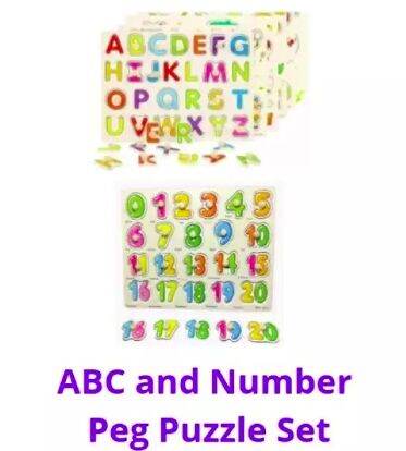 TKB Alphabet Abc Letter Educational Peg Puzzle For Baby Toddler Kids ...