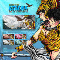 แผ่นรองโต๊ะ Macveth Artisan _ เทพนิยายกรีก Athena _ แผ่นรองเมาส์สำหรับเล่นเกม