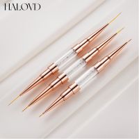 Rose Gold Double headed Line Drawing Pen Nail Art UV Gel Liner Painting Brushes Drawing Flower Striping Design 5 7/9 12/15 20mm